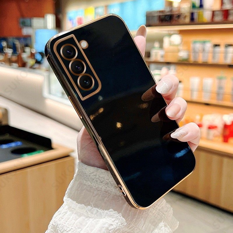 Plating Case For Samsung Galaxy S22 S23 Ultra S21 S20 FE Plus A72 A71 A54 A51 A52 A53 5G Luxury Soft Silicone Bumper Cover Coque_voghion.com