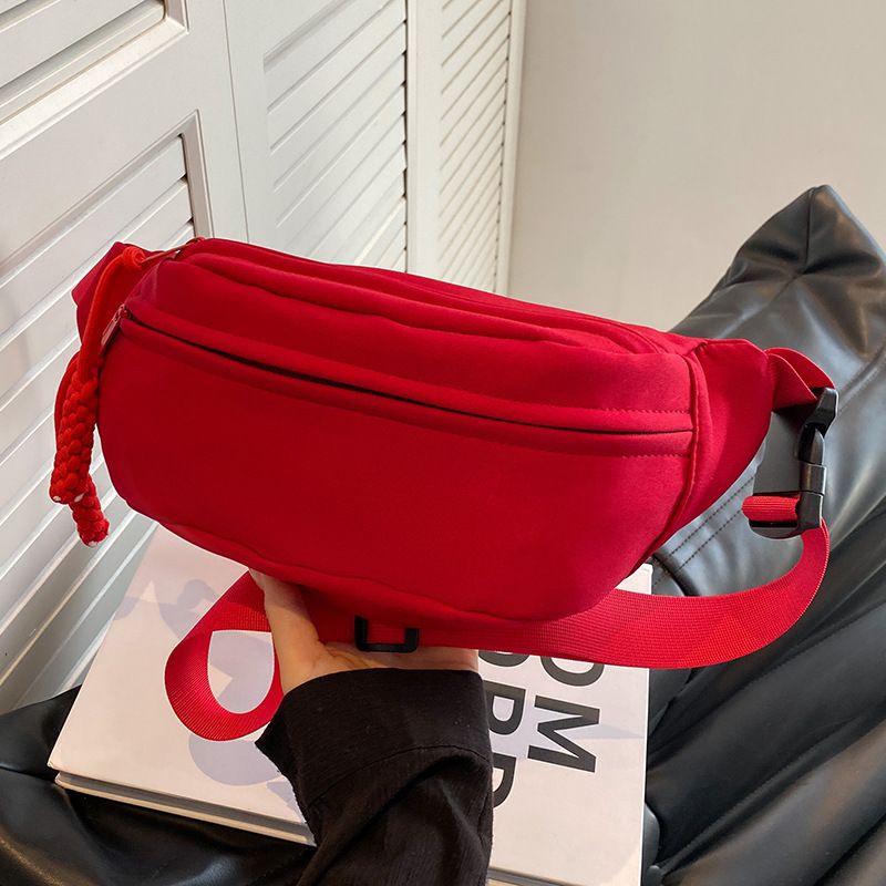 Canvas pequena feminina no verão de 2024, nova bolsa crossbody de alta qualidade com textura, popular este ano para peito e cintura femininos_voghion.com