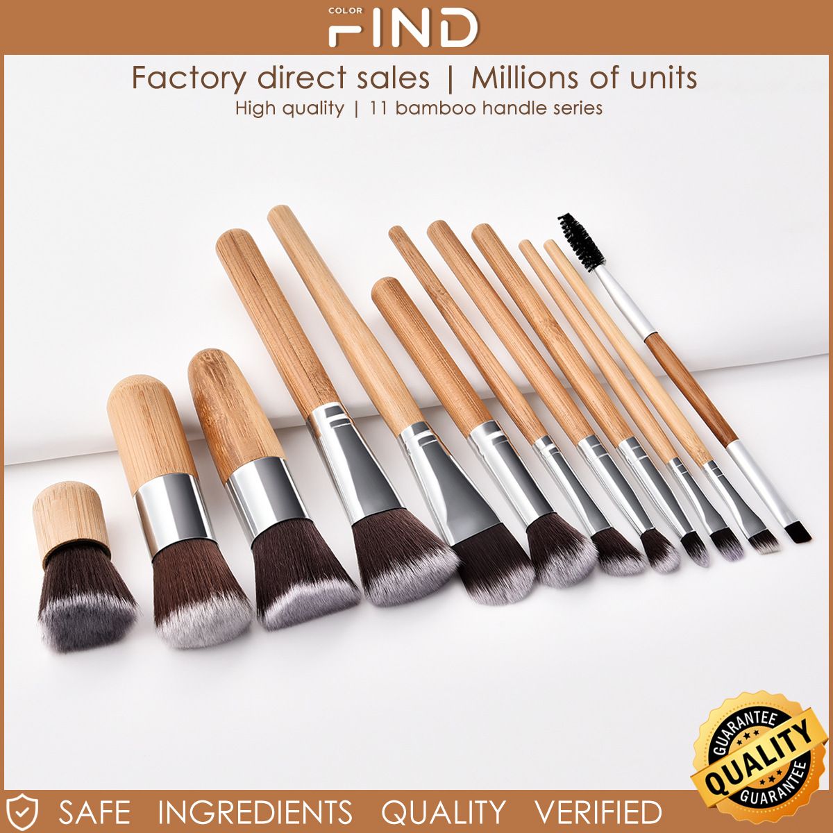 FINDCOLOR 12-teiliges braunes professionelles Make-up-Pinsel-Set, hochwertiges Reiseset_voghion.com