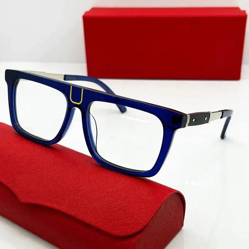 Okulary przeciwsłoneczne projektant Cheetah Classic prostokątne metalowe seria Vivid and Smart Business Casual Mężczyźni Kobiety Pełna optyczna rama_voghion.com