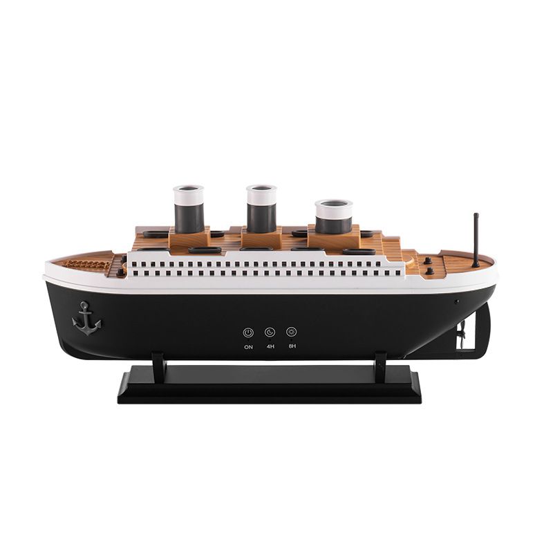 Steam-Powered Ship Humidifier & Aroma Diffuser – Ultrasonic Mist Maker With LED Lights, Dual Spray Nozzles, Auto Shut-Off, For Home/Office Relaxation_voghion.com