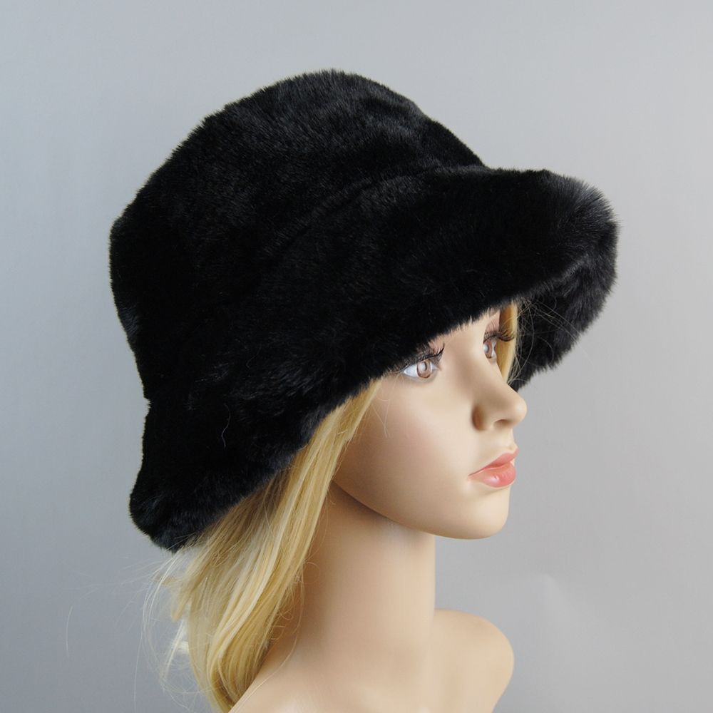 Cappelli invernali da donna in pelliccia sintetica di coniglio, stile 2025, super morbidi, fodera in cotone, caldi berretti da sci alla moda russa, in peluche, tinta unita_voghion.com