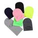 winter solid color pullover knitted hat outdoor cycling full face warm windproof cold mask simple ear protection hat_voghion.com