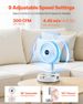10 Inch Foldable Rechargeable Oscillating Fan 3 In 1 Remote 9 Speeds_voghion.com