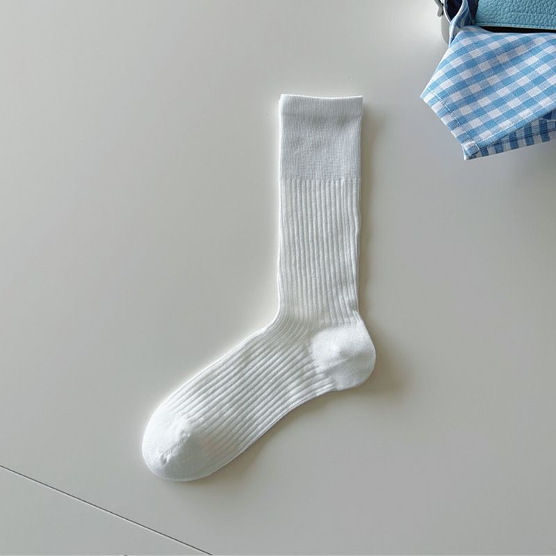 Calzini lunghi tubolari stile JK in cotone Suxinaimin Sweet per donna, primavera estate, sottili e a righe verticali_voghion.com