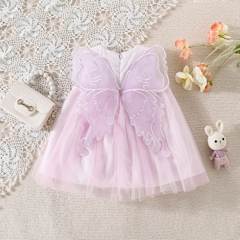 Baby Grünes Kleid Baby Mädchen Schmetterlingsflügel Fee Prinzessin Kleid Kinder Geburtstag Party Kleid_voghion.com