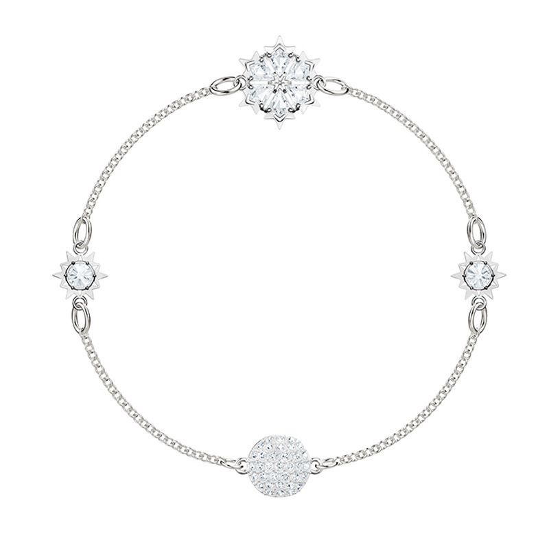 Bellissimo braccialetto con fibbia magnetica invisibile a forma di fiocco di neve per le donne, braccialetto con cristalli Element_voghion.com