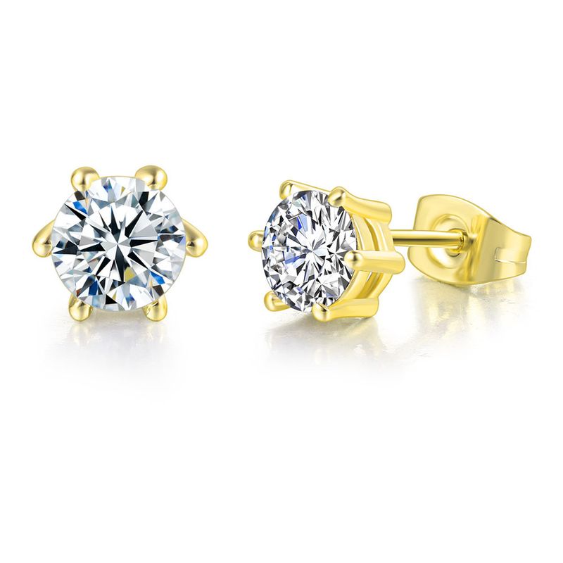 Unisex geometrische zirkoon oorbellen, modieuze en veelzijdige enkele diamanten oorbellen, unisex populaire oorbellen_voghion.com