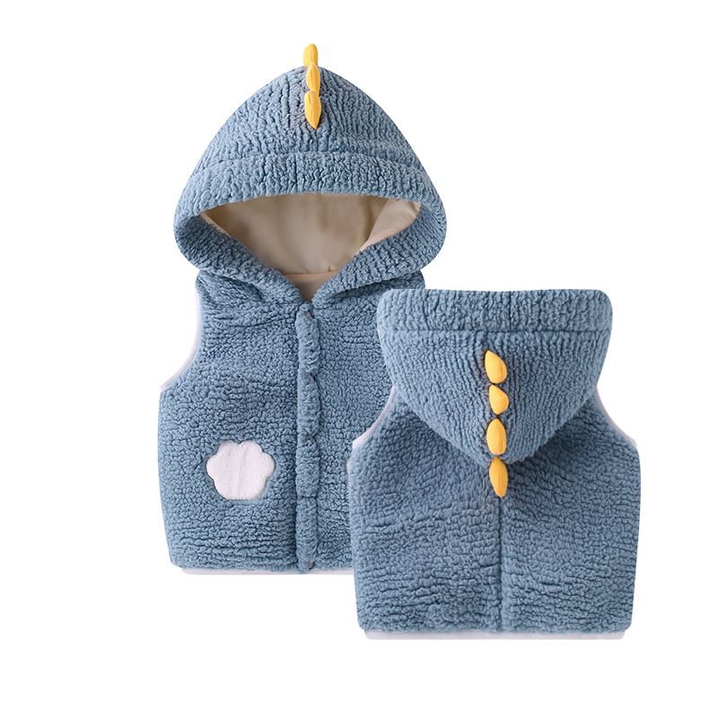 Børneveste efterår og vinter lammefleece plus fleecevest holder baby varm_voghion.com