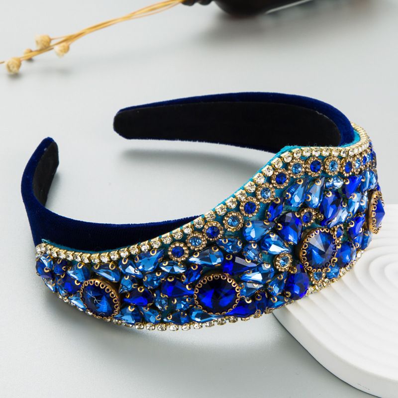 Harmony Hoop New Headband Baroque Exaggerated High Skull Top Korean Version Headhole Wide Edge Hair Ornament_voghion.com