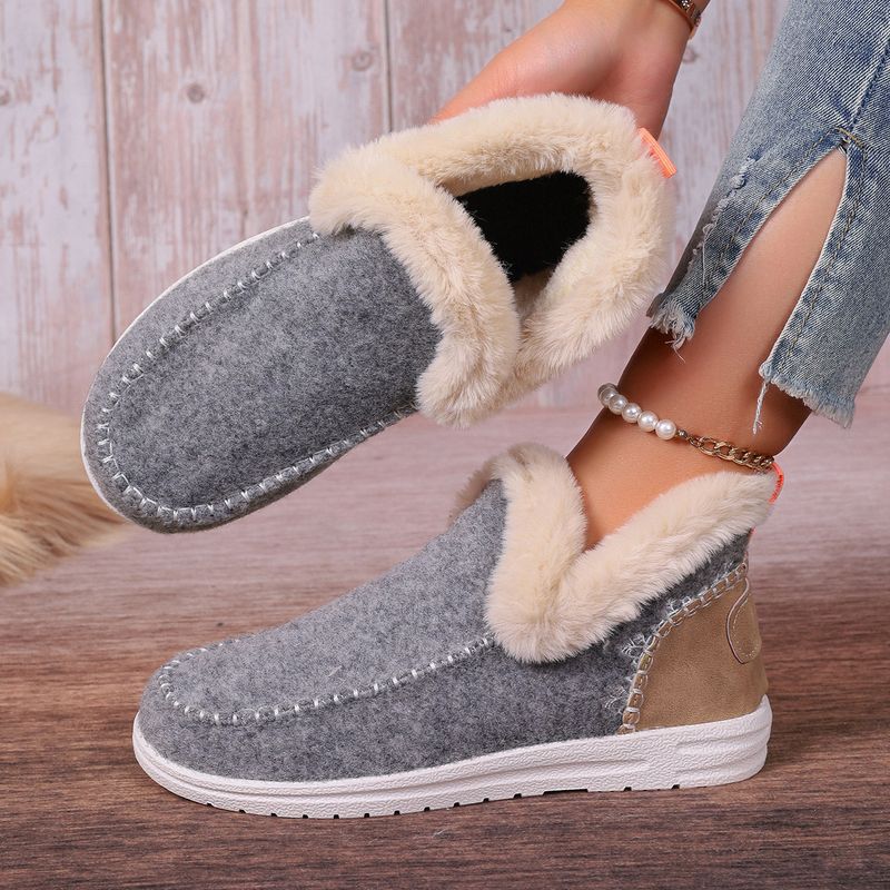 Zapatillas de felpa suave sin cordones para pies cómodos, pantuflas de gamuza sintética cálidas y acogedoras, pantuflas ortopédicas antideslizantes para invierno_voghion.com
