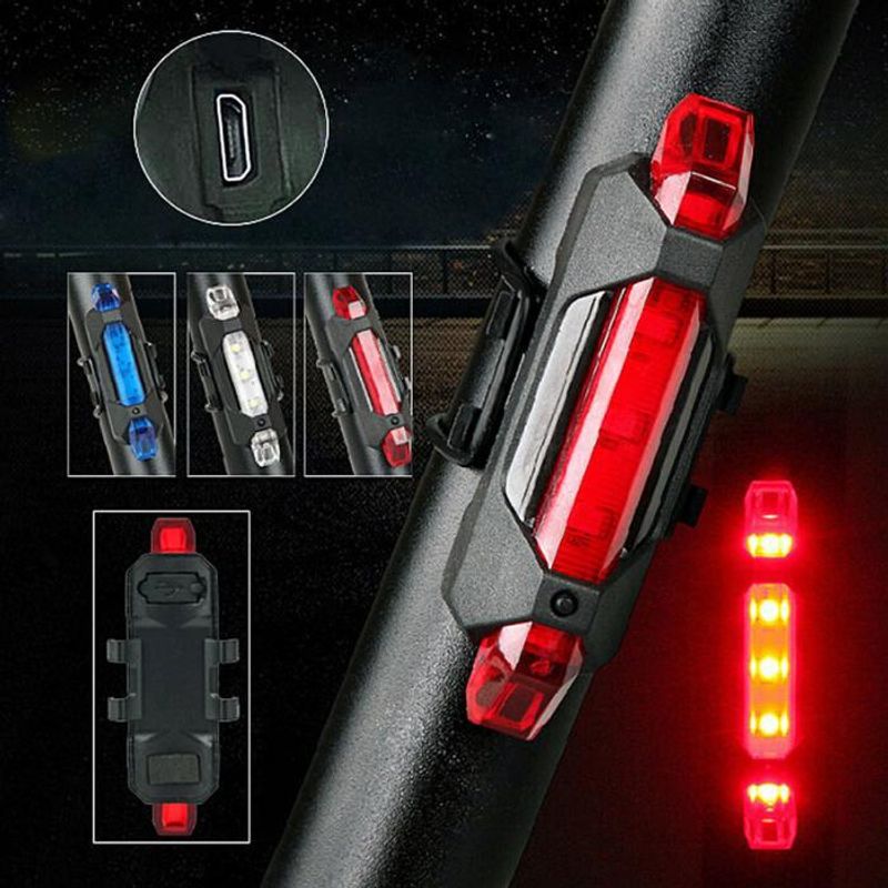 En-gros, lumină de bicicletă de munte, lumină de echitație USB reîncărcabilă, mini lumină de avertizare, echipament de noapte pentru biciclete, lumină de coadă pentru bicicletă_voghion.com