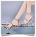 Summer European And American Stars Love Bag Heel Sandals Women's Stiletto Rhinestone One Word Belt High Heels Women's Shoes Wholesale_voghion.com