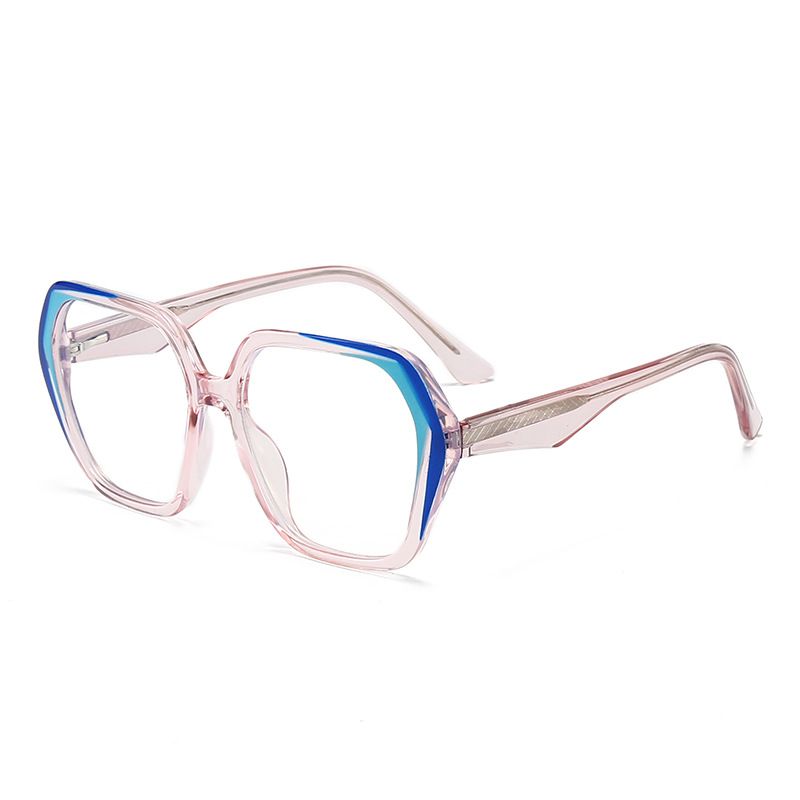 Occhiali anti luce blu 2024 per PC da donna, alla moda, con attacco per gamba, colore piatto, con specchio 5728_voghion.com