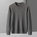 Men's Premium Wool Blend Sweater – American Style Relaxed Fit, Soft & Warm Crewneck/Turtleneck, Solid Color Casual Knitwear For Autumn & Winter_voghion.com