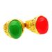 Anello da uomo placcato oro con fiamma viva, ovale grande, rosso e verde, con sabbia dominante, trasmissione dal vivo, in vendita_voghion.com