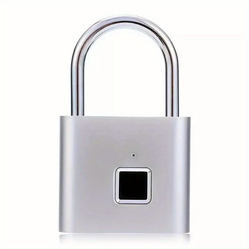 Mini cadenas intelligent à empreintes digitales, serrure de porte de sécurité étanche, antivol, sans clé, Rechargeable par USB, pour valise et bagages, 1 pièce_voghion.com