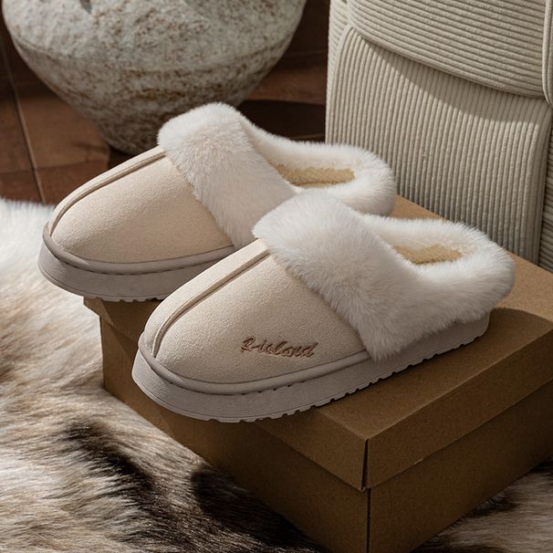 Unisex-Hausschuhe mit Plüschfutter und Fleecefutter – rutschfeste Winterhausschuhe für drinnen und draußen mit weicher EVA-Sohle (Vollbezug, Schwarz, Grau, Pink, Bärendesign)_voghion.com