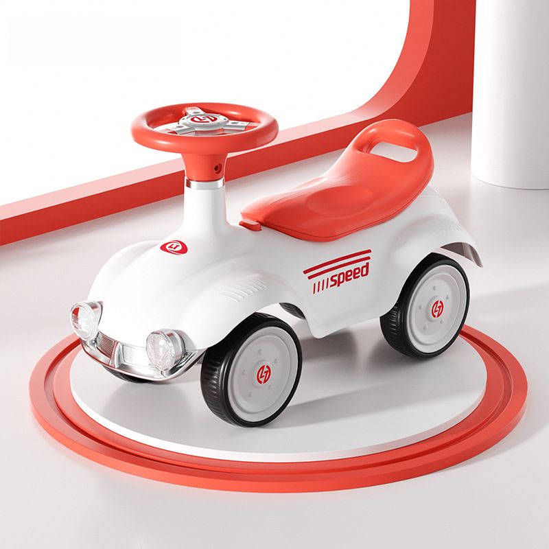 Vélo d'équilibre à quatre roues, trottinette rétro avec musique et lumières, jouet pour enfants_voghion.com