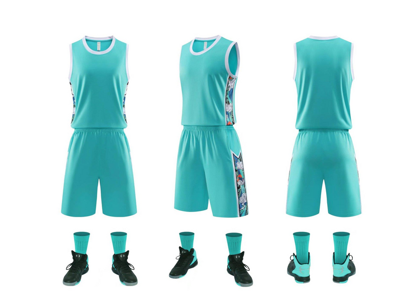 Summer Camp  Sports Basketball Set Men's and Children's Adult Printed Ball Suit Competition Training_voghion.com