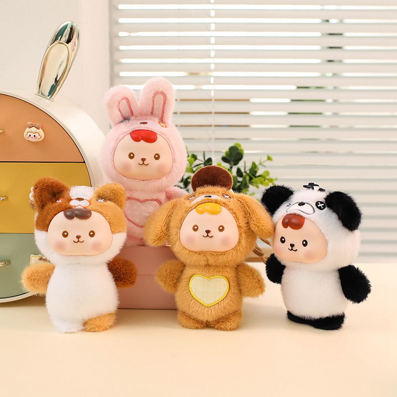 Cute Pet Plush Doll Pendant Cute Rabbit Keychain Children And Girls Gift,with Free Gift Card_voghion.com