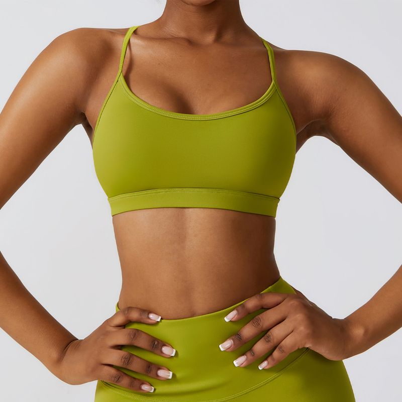 Women’s Clothing Sling Beautiful Back Fitness Yoga Clothes Outer Wear Running Yoga Bra Nude Quick Drying Sports Underwear_voghion.com