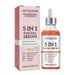 Siero viso 5 in 1 da 30 ml, idratante, con acido ialuronico e vitamina C, levigante, illuminante, cura della pelle_voghion.com