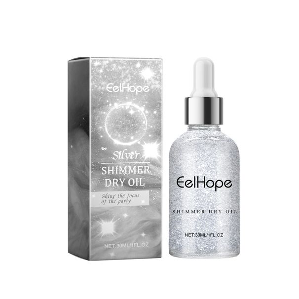 EELHOPE Silver Party Body Glitter Oil Party Focus Silver Glow adds charming luster brightening oil_voghion.com