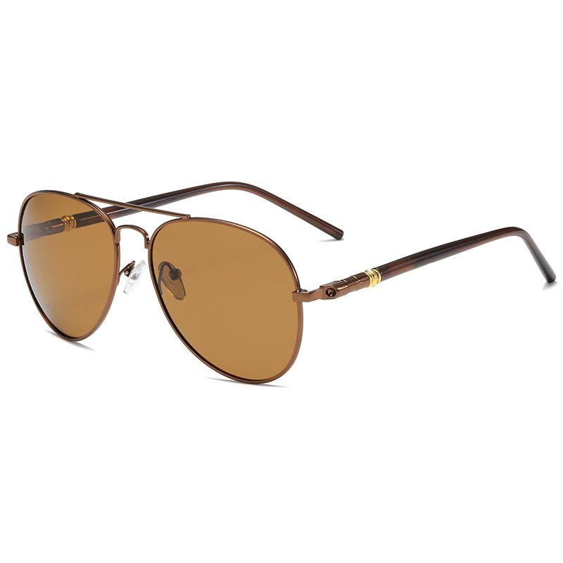 Mode Heren en dames gepolariseerde gekleurde reflecterende bril drive zonnebril zwart unisex pilotenlenzen uv400_voghion.com