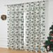 Christmas Print Curtains – Festive Holiday Window Drapes With Reindeer/Snowman/Tree Designs (100% Polyester Red/Blue, Semi-Sheer, Grommet Top)_voghion.com
