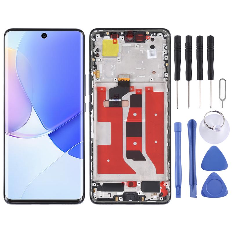 Original OLED LCD Screen For Huawei Nova 9 Digitizer Full Assembly With Frame(Black)_voghion.com
