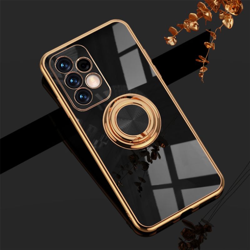 KEYSION Plating Hülle für Samsung A72 A52 A73 A53 A33 A54 A34 A14 Ring Handyhülle für Galaxy S22 S23 Ultra S21 FE S20+ Note 20_voghion.com
