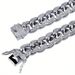 Aurora Atelier Luxury Iced Out Cuban Link Chain Bracelet For Men Paved Crystal Hip-Hop Jewelry Stainless Steel Bling Bling Wristband Gift_voghion.com