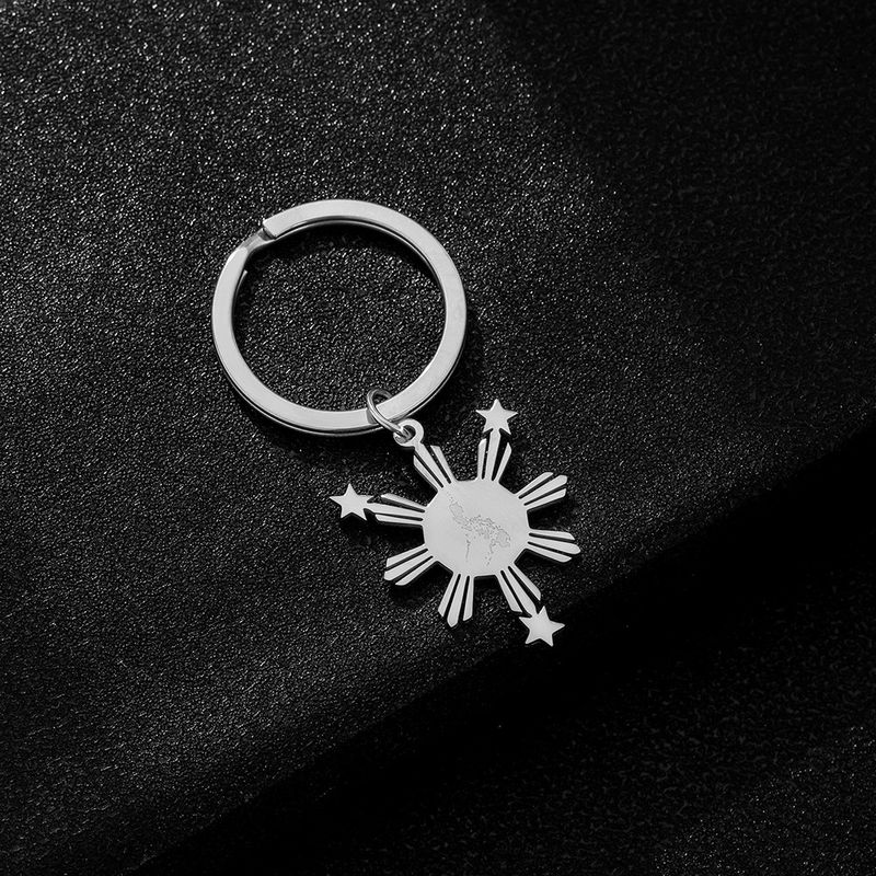 Portachiavi con ciondolo etnico filippino – Accessorio decorativo in acciaio al titanio per uomo e donna_voghion.com