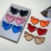 Jelly Colored Peach Heart Heart-shaped Diamond Studded Fashion Sunglasses, Internet Famous, Same Style Street_voghion.com