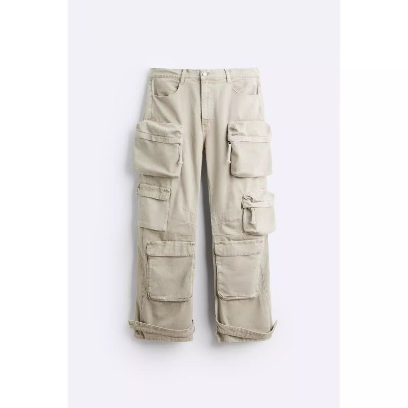 Herrenbekleidung God Pants Ersatz 24ss Workwear Pocket Washed Funktionsjeans Frühling Casual Wide Leg Men_voghion.com
