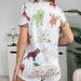 Summer Casual Women's Clothing Cute Puppy Short-sleeved Shorts Two-piece Loose Pajama Set_voghion.com