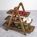 3-Tier Folding Serving Tray - Paulownia & Acacia Wood Food Display Stand Collapsible Hotpot Restaurant Serving Tray With Storage_voghion.com
