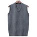 Ärmelloser Pullover für Herren, Strickweste, dickes, warmes Winter-Schichtstück für Freizeit- und Bürokleidung_voghion.com