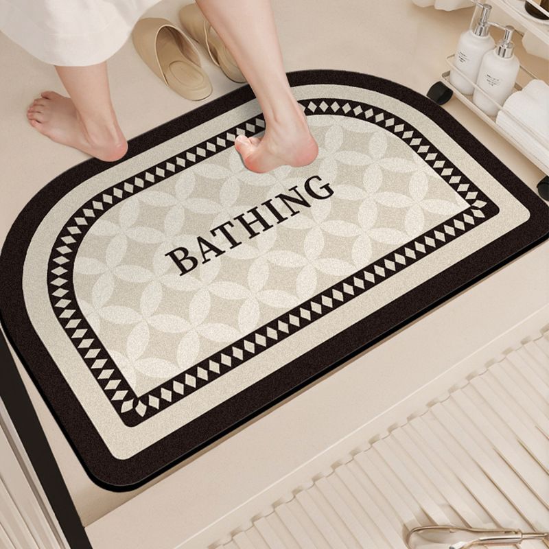Premium Diatomiet Badmat - Superabsorberend, Antislip, Snel Droog, Gemakkelijk Schoon te Maken, Modern Geometrisch Ontwerp Voor Badkamer, Douche, Toilet_voghion.com