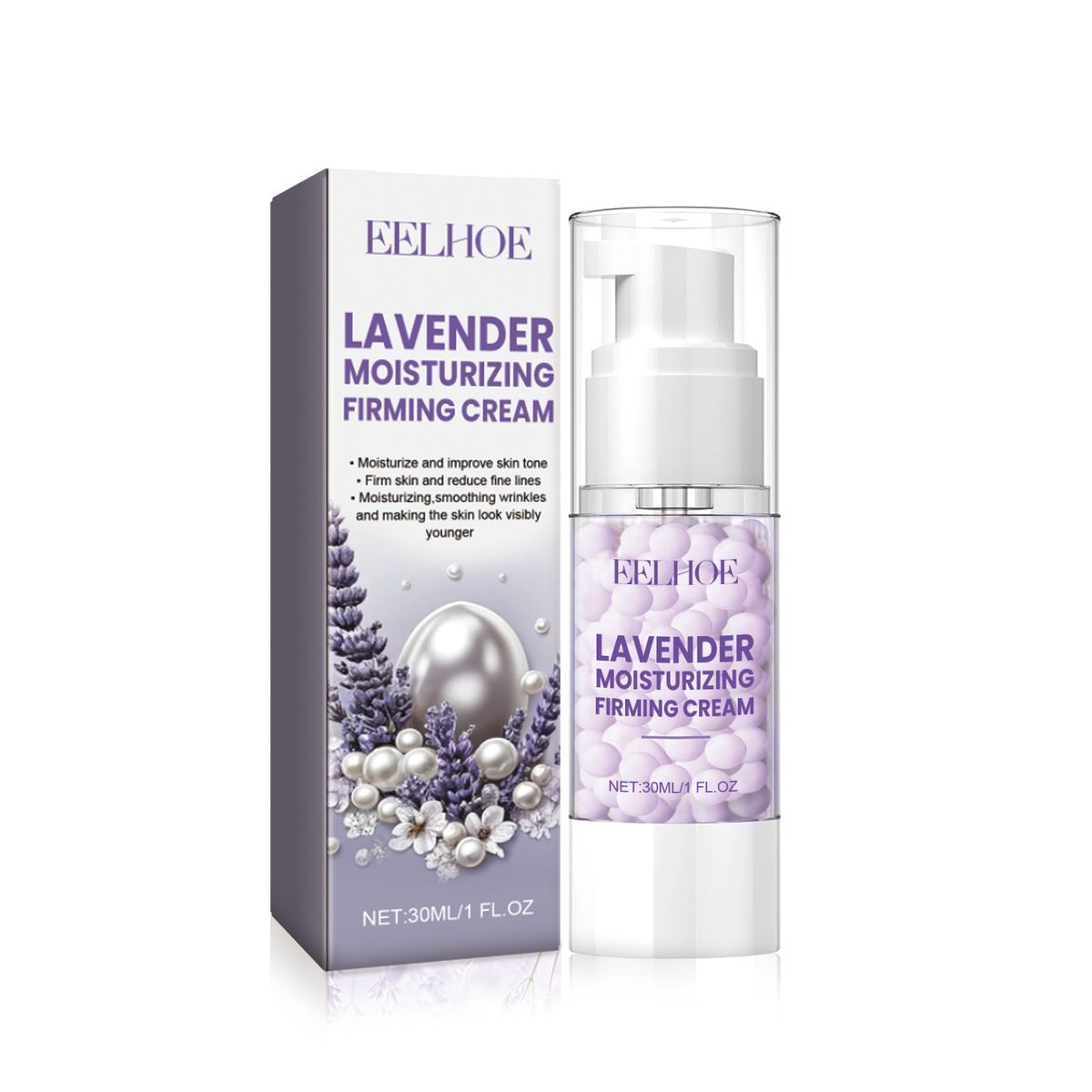 EELHOE Lavender Pearl Moisturizing And Firming Relaxed Skin Lightening Raised Head Lines Anti Wrinkle Face Cream_voghion.com