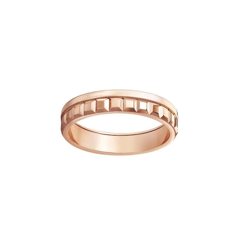 Baojia Shilong roterende ring, verguld tandwiel met diamanten, lopende zwarte en witte keramische brede en smalle ring_voghion.com