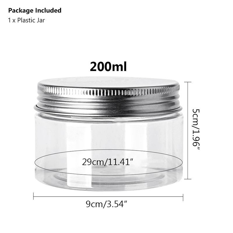 Empty Wide Mouth Plastic Clear PET Food Storage Containers Jars High Capacity 200/300/400/500ml Face Sample Pot Travel Bottle_voghion.com