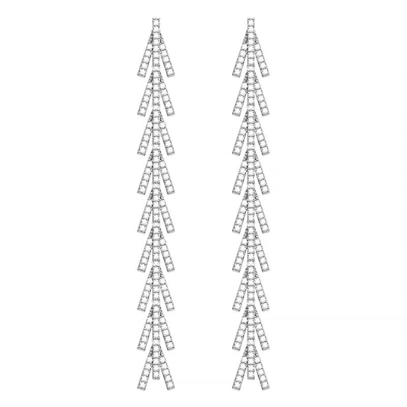 Silver Fine Glitter Tassel Earrings Long Cold Style Earrings Female Ins Niche Design Earrings Sterling Silver_voghion.com