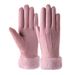Handschuhe für Damen, Herbst und Touchscreen, Fleece-gefüttert, warm, Wildleder, süße Studentenhandschuhe, Radfahren, Winter, verdickt,_voghion.com