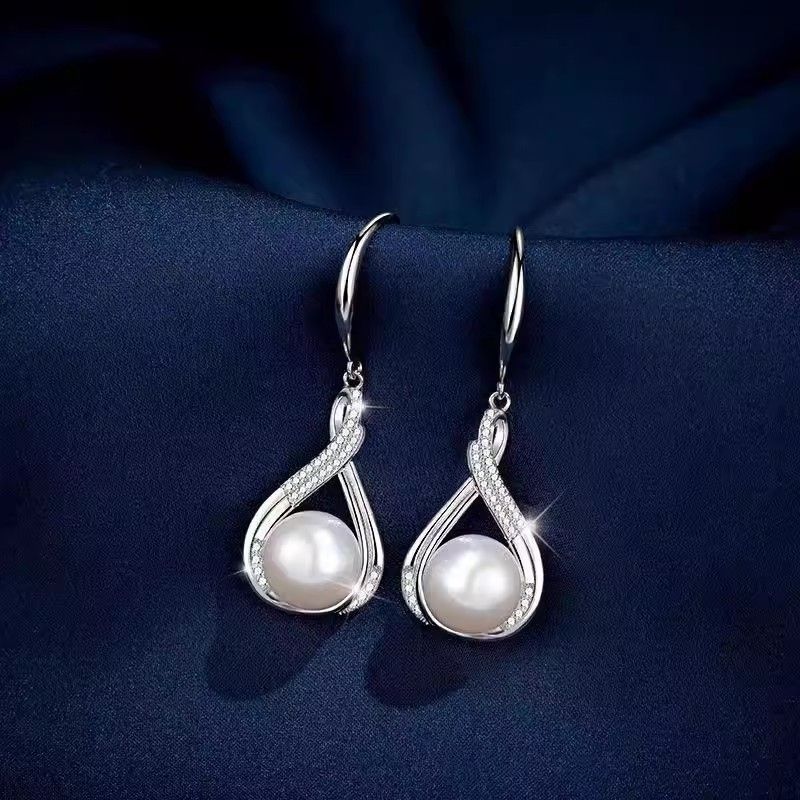 Simulatioun Perl Halskette Fraen Diamant Schléissebeenkette Fir Mamm Mammendag Meedercher Kaddo Moud Synthetesch Perlen Anhänger_voghion.com