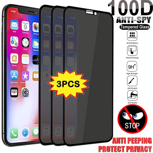 Privacy Screen Protector Iphone 17 16 15 14 11 12 13 Pro Xs Max Anti Spy Film Private Tempered Glass_voghion.com