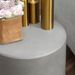 Round Side Table, Lightweight Accent Table With Concrete Finish, Nightstand With 4 Adjustable Feet For Indoor, Outdoor, Light Grey_voghion.com