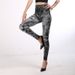 Nuovi leggings da donna foderati in pile di denim, pantaloni a nove punte multicolori che sollevano i fianchi_voghion.com
