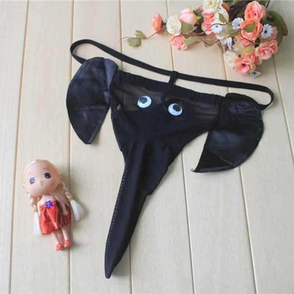 Bellozza Sexy Uomo Erotico Perizoma a Proboscide di Elefante T-Pants Trasparente JJ Intimo Set_voghion.com